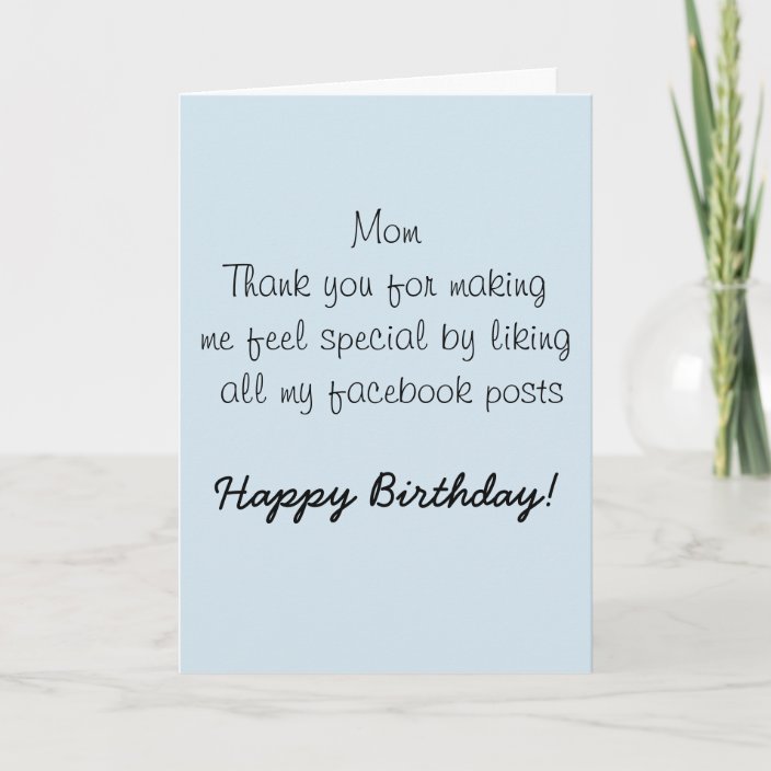 Happy Birthday Mom Mother Humor Funny Card Zazzle Com