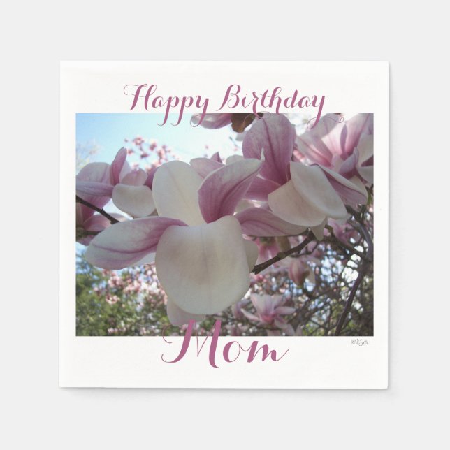 Happy Birthday Mom Napkins (Front)