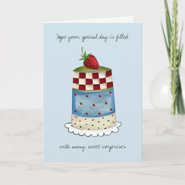 Happy Birthday Mom or Any Age or Name Greeting Card (Front)