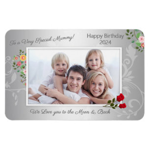 Happy Birthday Mom Photo Magnet