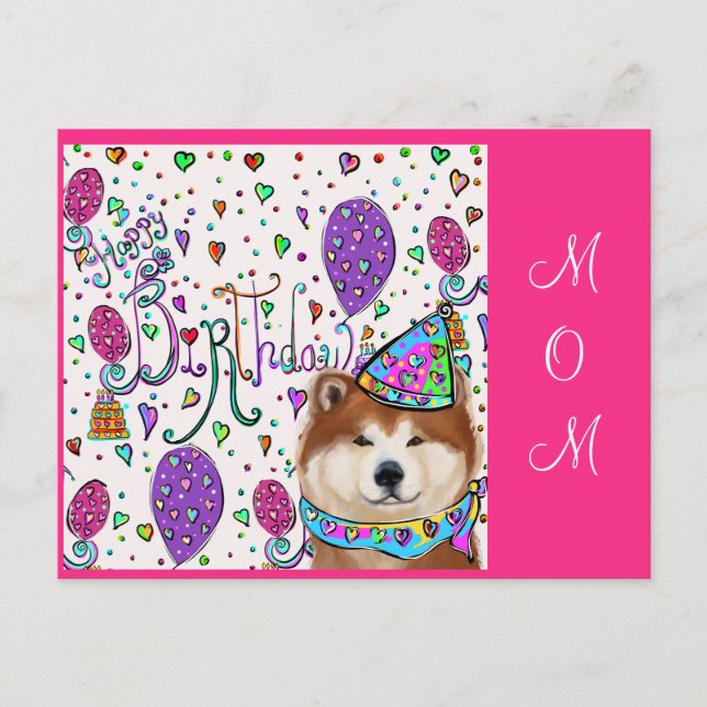 HAPPY BIRTHDAY MOM POSTCARD (Front)
