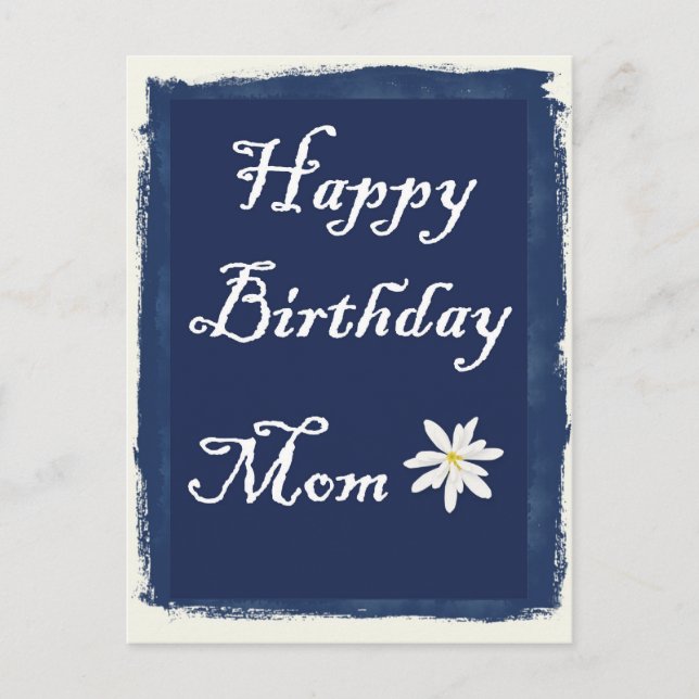 Happy Birthday Mom Postcard (Front)