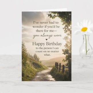 Happy Birthday Mom Quote Hopeful Rain & Sunshine  Card