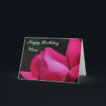 Happy Birthday Mom Red Rosebud Flower  Card<br><div class="desc">Mom - For all that you've done, for all you're yet to do, Thank You Mom, I Love You Birthday Card with a stunning red rosebud with lingering raindrops flower photography by Susan. You can change or add any text you like. This image is available on many products in my...</div>