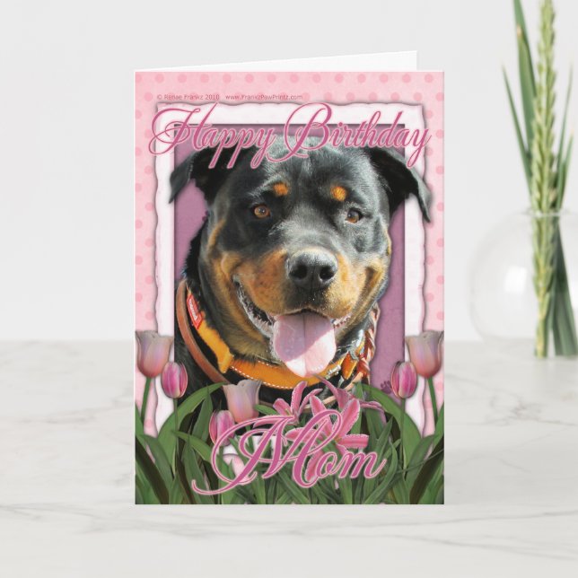 Happy Birthday Mom - Rottweiler - SambaParTi Card (Front)