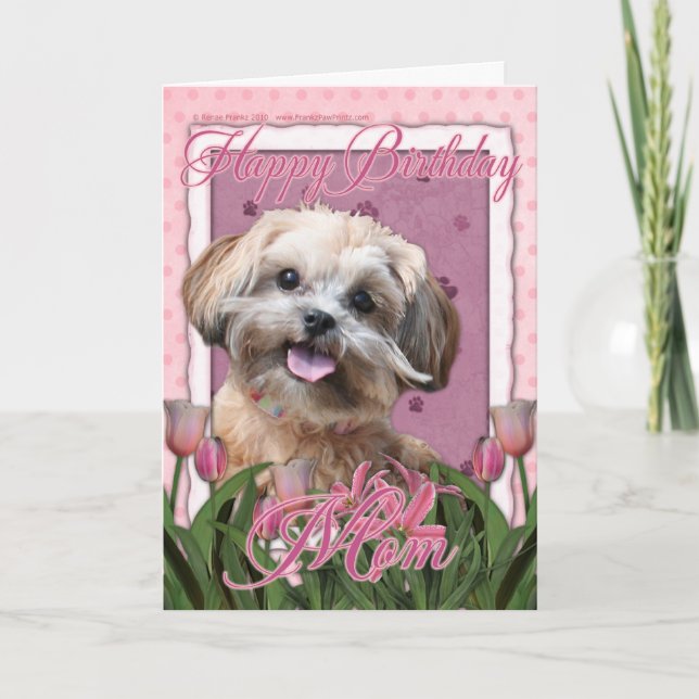 Happy Birthday Mom - ShihPoo - Maggie Card (Front)