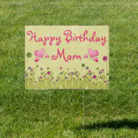 Premium Vector  A happy birthday mom sign that says happy