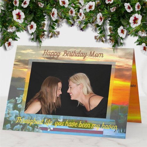 Happy Birthday Mom Sunset 2295 Greeting Card