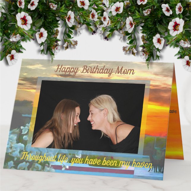 Happy Birthday Mom Sunset 2295 Greeting Card (Creator Uploaded)