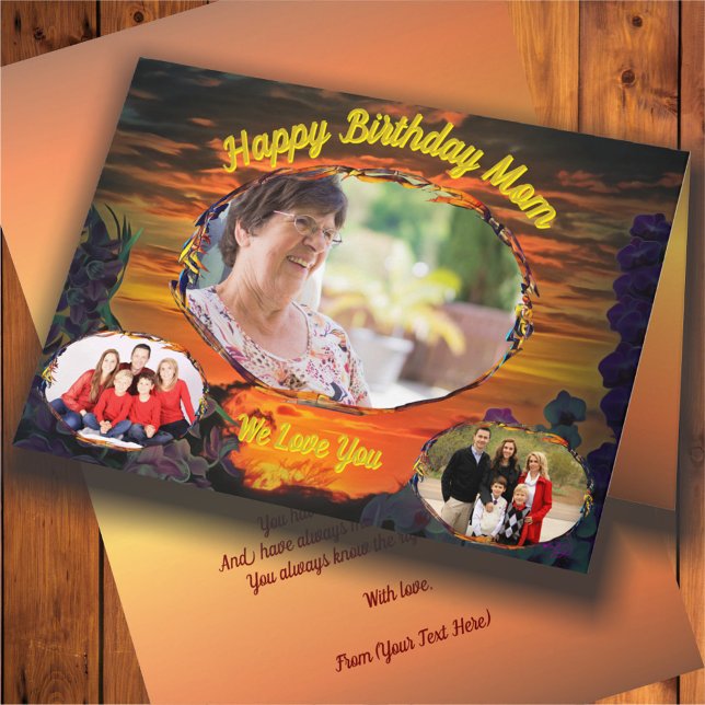 Happy Birthday Mom Sunset 2584 Card (Creator Uploaded)