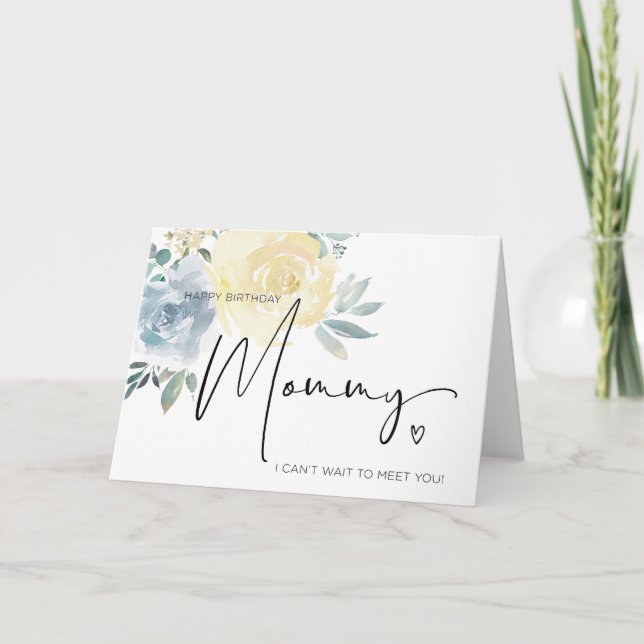 Happy Birthday Mommy From Baby Bump Mom to Be Card (Front)