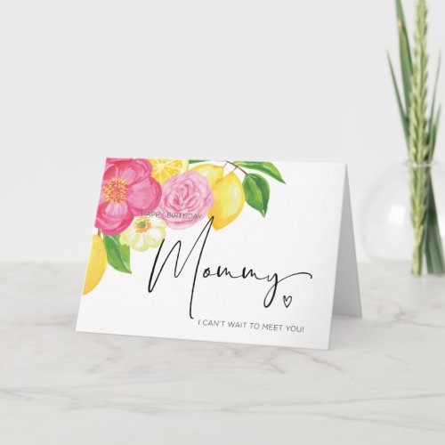 Happy Birthday Mommy From Baby Bump Pregnancy Card