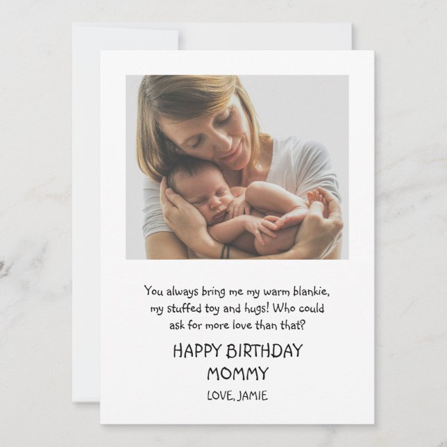 Happy Birthday Mommy From Baby Card (Front)