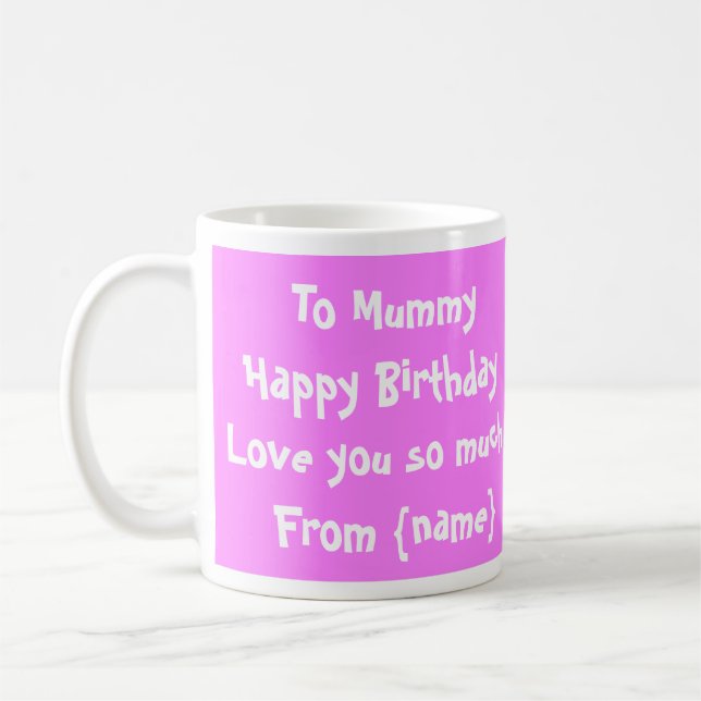 Happy Birthday Mommy/Mom Photo Mug (Left)