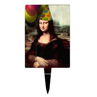 Happy Birthday Mona Lisa Cake Topper