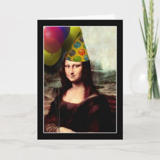 Happy Birthday Mona Lisa Card