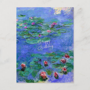 Happy Birthday: Monet's Water Lilies Postcard