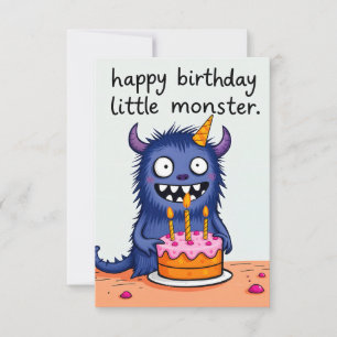 Happy birthday monster card