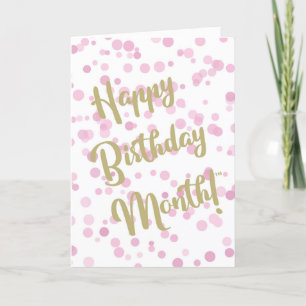Happy Birthday Month Bubbles Card