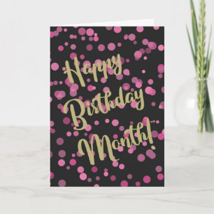 Happy Birthday Month Bubbles Card
