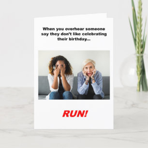 Happy Birthday Month RUN Card