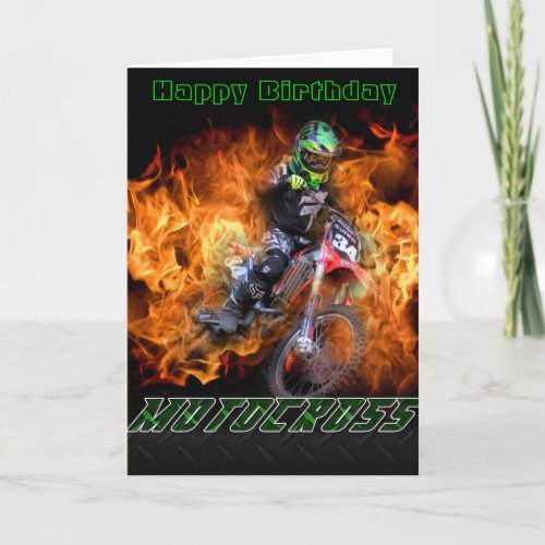 Happy Birthday Motocross card