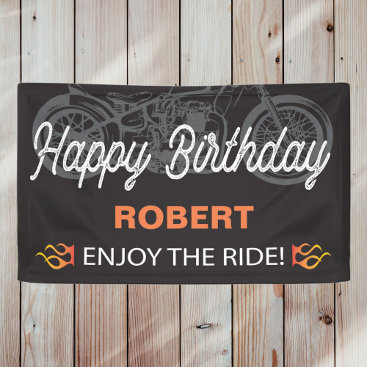 Happy Birthday Motorcycle image for biker Banner