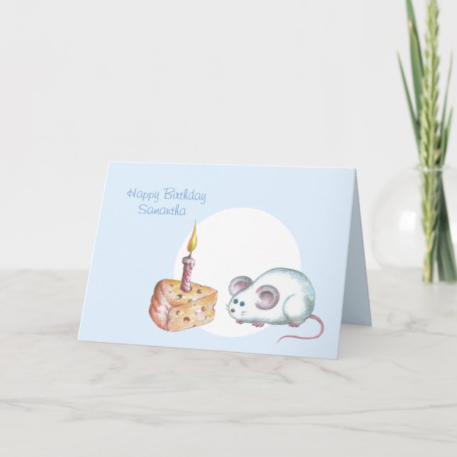 Happy Birthday Mouse Card (Front)