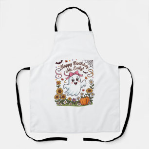 Happy Birthday Ms Emily Halloween Ghost Pumpkin Su Apron