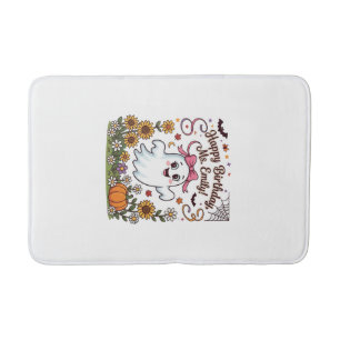 Happy Birthday Ms Emily Halloween Ghost Pumpkin Su Bath Mat