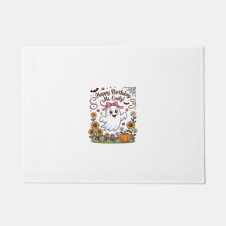 Happy Birthday Ms Emily Halloween Ghost Pumpkin Su Doormat