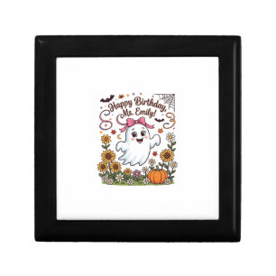 Happy Birthday Ms Emily Halloween Ghost Pumpkin Su Gift Box