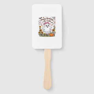 Happy Birthday Ms Emily Halloween Ghost Pumpkin Su Hand Fan
