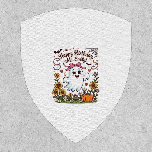 Happy Birthday Ms Emily Halloween Ghost Pumpkin Su Patch