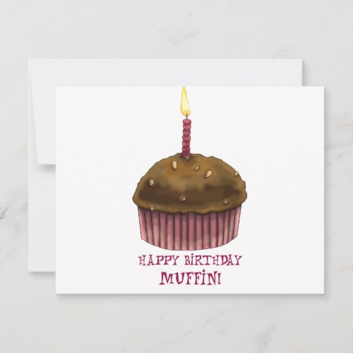 Happy Birthday Muffin Personalized Announcement