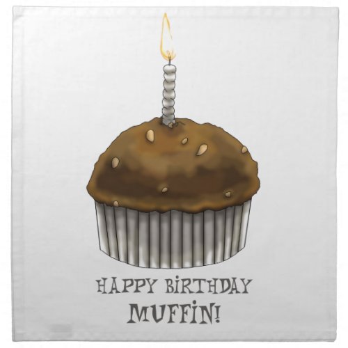 Happy Birthday Muffin Cloth Napkin