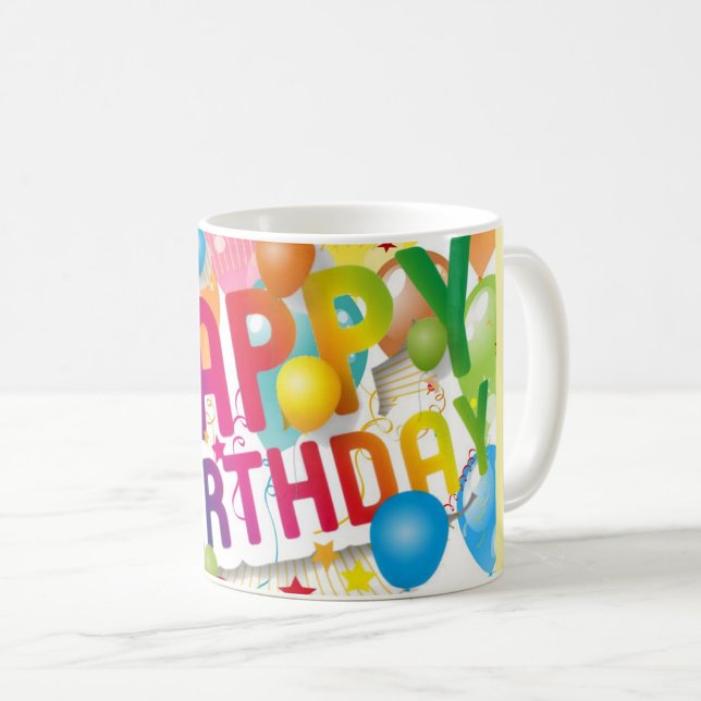 Happy Birthday Mug (Bold colorful birthday design!)
