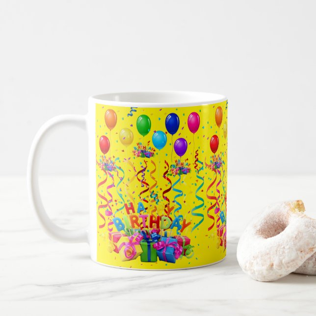 Happy Birthday Mug (With Donut)