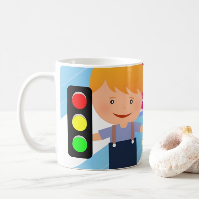 Happy Birthday Mug Boy Traffic Light (With Donut)