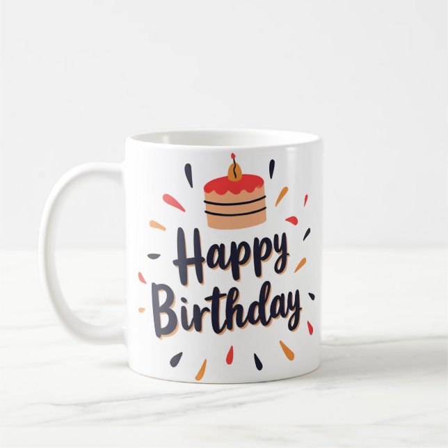 "Happy Birthday" Mug For Adults (Left)