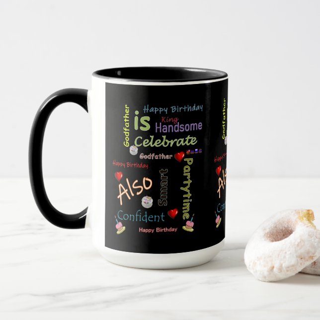 Happy Birthday Mug God Father (With Donut)