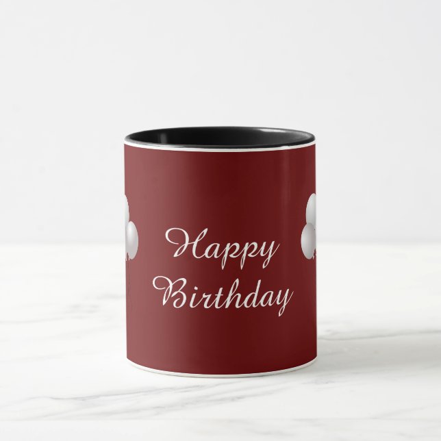 Happy Birthday Mug with Balloobs (Center)