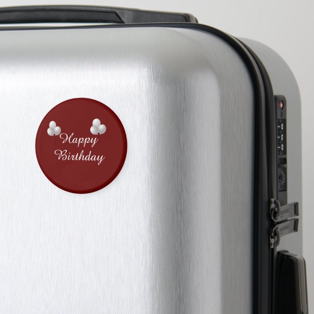 Happy Birthday Mug with Balloons Magnet (In Situ (Luggage))