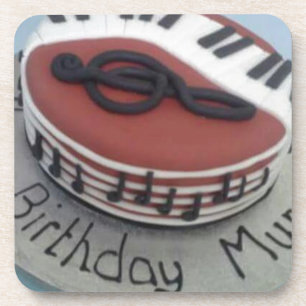 Happy birthday mum cake drink coaster