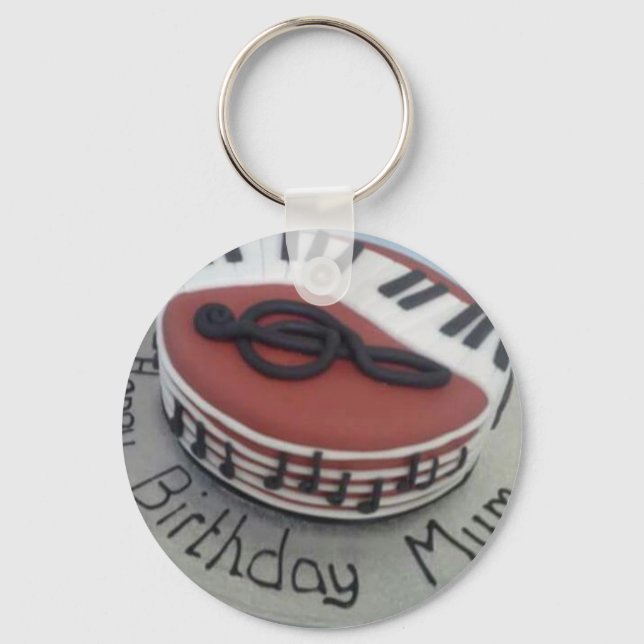 Happy birthday mum cake keychain (Front)