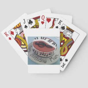 Happy birthday mum cake poker cards