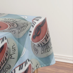 Happy birthday mum cake tablecloth