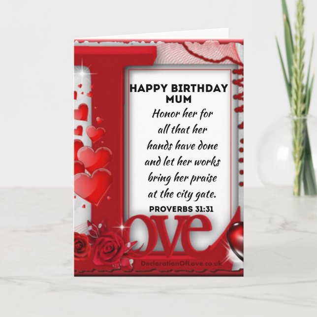 Happy Birthday Mum Card (Front)
