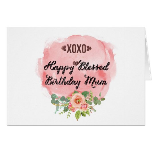 Happy Birthday Mum Cards (Front Horizontal)