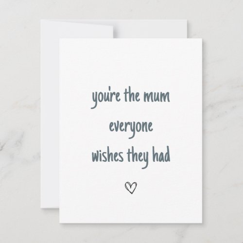 Happy Birthday Mum Note Card
